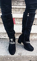 Зимові замшеві чоботи жіночі 38р