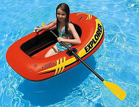 Човен надувний одномісний Intex 58329NP EXPLORER (ремкомплект, 147х84х36см)