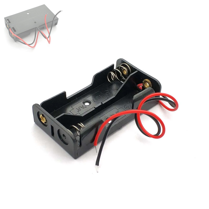 Відсік для 2 батарей AA, 3В бокс кейс з дротами, Arduino, фото 1