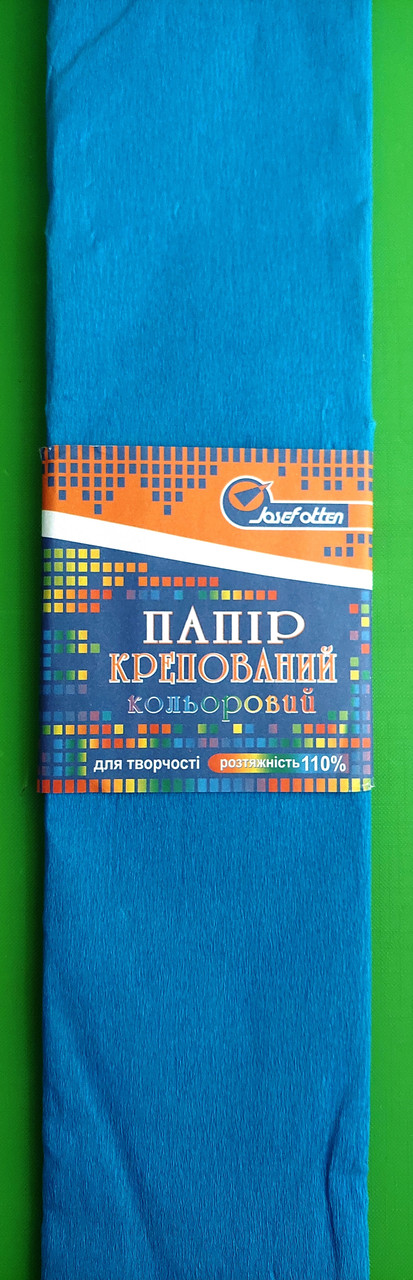 Канц Гофро папір 110%, 20г/м2 JO/KR110-8008/ 50*200см, Блакитний темний (10/200)