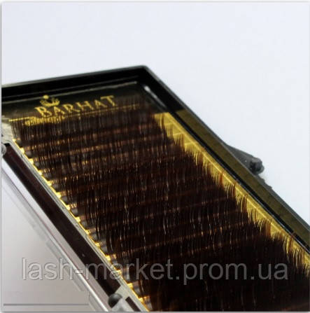 Вії для нарощування преміумклас Barhat Dark Brown одноразові