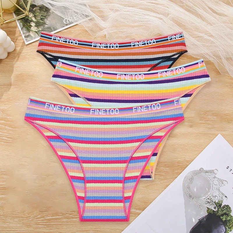 Жіночі бавовняні труси сліпи FINETOO Набір 3 шт, фото 1