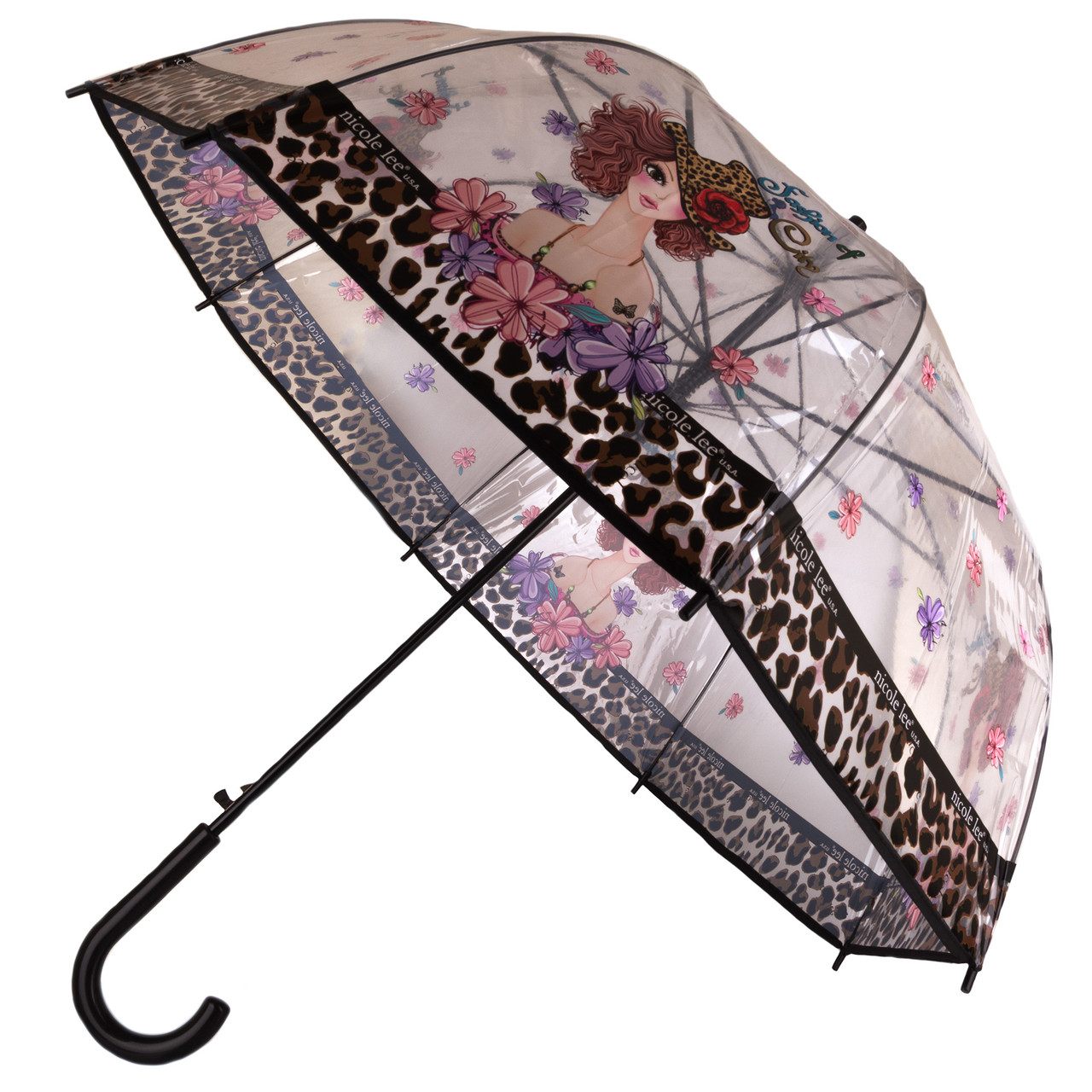 Силиконовый зонт-трость 20022 Girl - фото 1 - id-p424137281