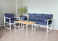 Диван "Джерсі" 3-х місний (синій)