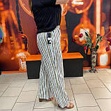 Брюки жіночі палаццо прямі літні у смужку 48 різнокольорові, фото 2