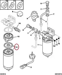 Паливний фільтр на Fiat Ducato 244, Peugeot Boxer, Citroen Jumper (2002-2005), 46797378, 71771746, 71754234