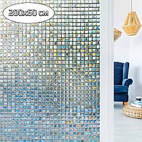 Самоклеюча плівка на вікно "Мозаїка" ПВХ 200х60 см вітражна плівка для вікон, декоративна плівка на вікна