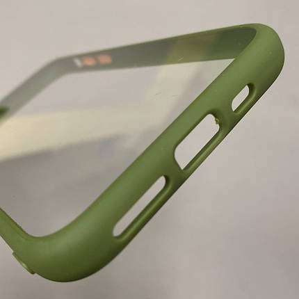 Чохол для Apple iPhone 11 Pro прозорий із кольоровим обідком чохол на телефон айфон 11 про зелений C7T, фото 3