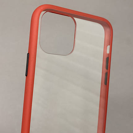 Чохол для Apple iPhone 11 Pro прозорий із кольоровим обідком чохол на телефон айфон 11 про червоний C7T, фото 2