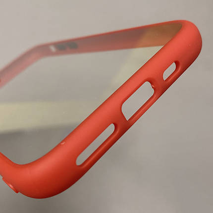 Чохол для Apple iPhone 11 Pro прозорий із кольоровим обідком чохол на телефон айфон 11 про червоний C7T, фото 3