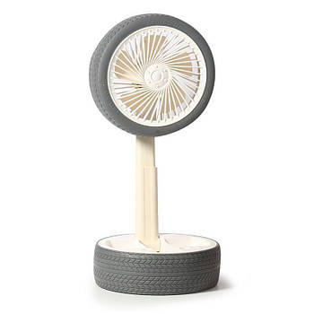Бездротовий настільний складаний вентилятор Колесо Mini Portable Fan GL69309 Сірий