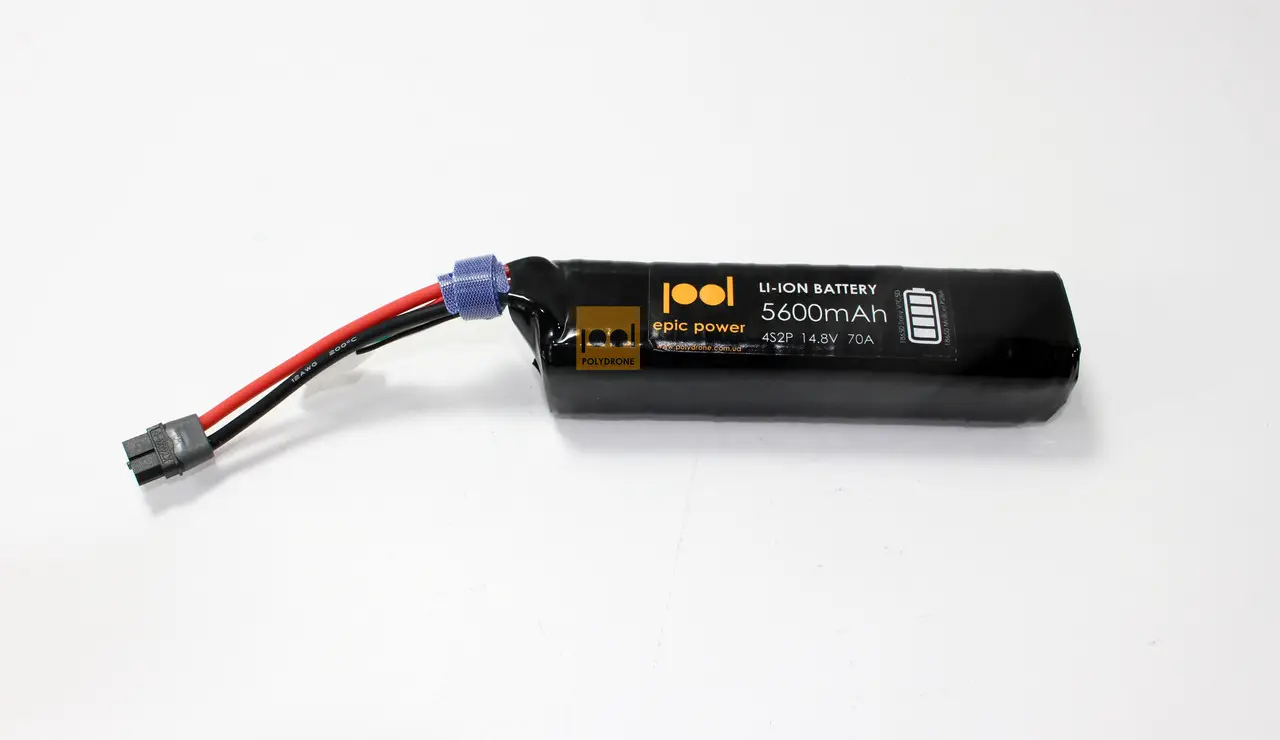 Li-Ion акумулятор / батарея для FPV (ФПВ) 4S2P 5600mAh 14.8V 70A 18650 Sony/Murata VTC5D або Mоlісеll P28A, фото 1