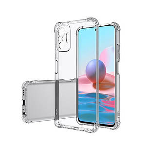 TPU чохол GETMAN Ease logo для Xiaomi Redmi Note 10 Pro | Посилені кути з амортизацією Безбарвний (прозорий)