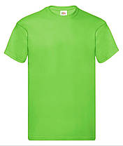 Лаймова футболка чоловіча вільна Original Fruit of the loom, фото 4