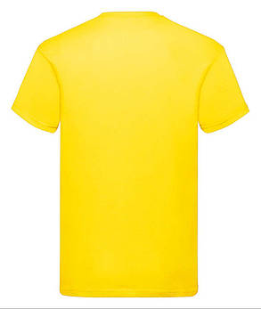 Жовта футболка чоловіча вільна Original Fruit of the loom, фото 4