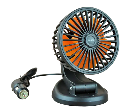 Автомобільний вентилятор від прикурювача 12-24 вольтів, фото 1