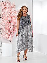 Літнє красиве плаття з короткими рукавами із софту розміри батал, фото 2