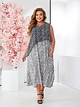 Літнє красиве плаття з короткими рукавами із софту розміри батал, фото 3