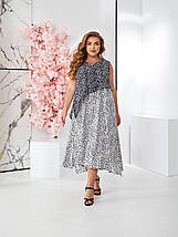 Літнє красиве плаття з короткими рукавами із софту розміри батал, фото 4