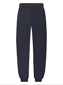 Глибоко Темно-Сині дитячі спортивні штани з манжетами Cl. el. cuff jog pants Fruit of the loom