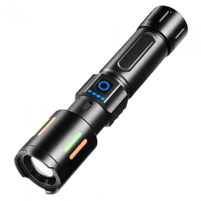 Ліхтар ручний FLUORESCENCE COBA CB-611-TG, індикація заряду, 1x26650/3xAAA, ЗП Type-C, zoom