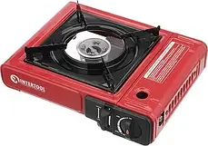 Газова однокомфорочна плита Intertool GS-0001 + Балон Rudyy 15л + редуктор зі шлангом + пальник на балон у подарунок, фото 3