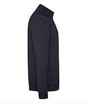 Глибоко Темно-Синя чоловіча кофта на застібці Premium sweat jacket Fruit of the loom, фото 3
