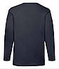 Глибоко Темно-Синя чоловіча футболка з довгим рукавом базова Valueweight long sleeve Fruit of the loom, фото 7