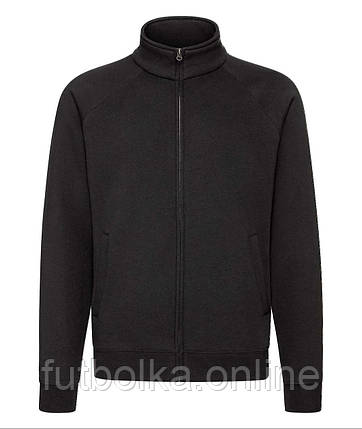 Чорна чоловіча кофта на застібці Premium sweat jacket Fruit of the loom, фото 1