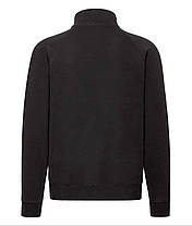 Чорна чоловіча кофта на застібці Premium sweat jacket Fruit of the loom, фото 4