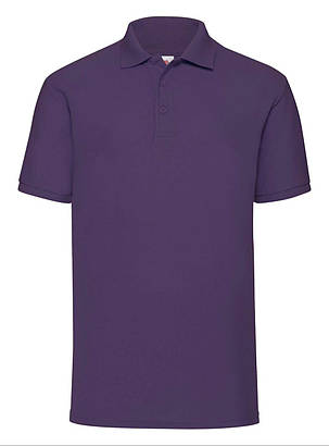 Фіолетове поло чоловіче класичне 65/35 Polo Fruit of the loom, фото 1