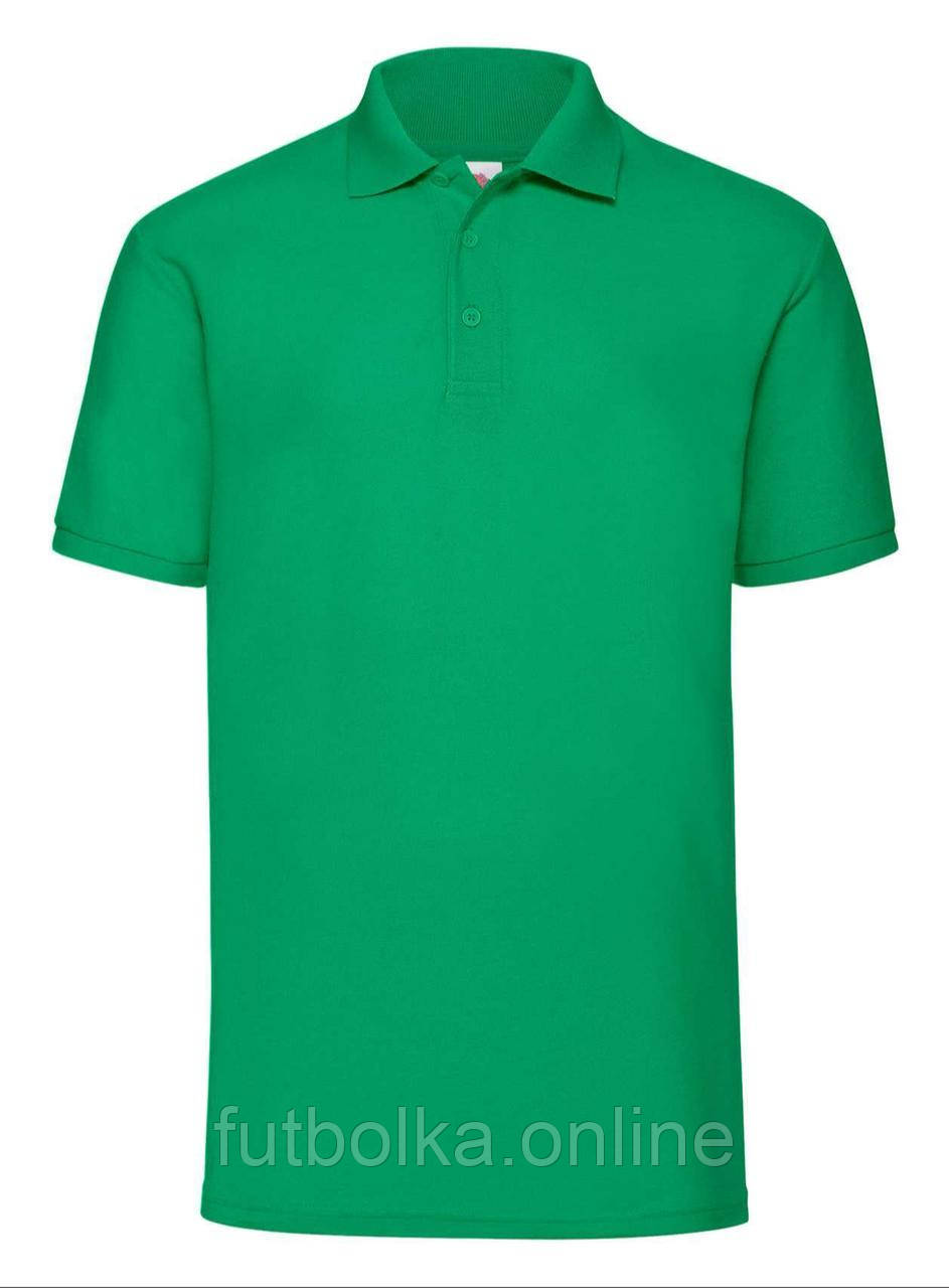 Яскраво-Зелене поло чоловіче класичне 65/35 Polo Fruit of the loom