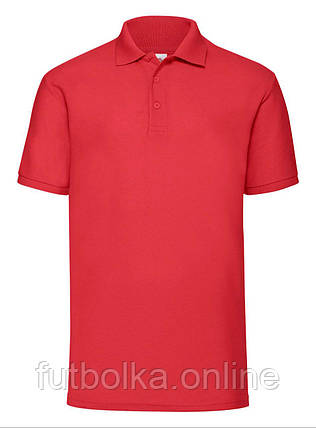 Червоне поло чоловіче класичне 65/35 Polo Fruit of the loom, фото 1