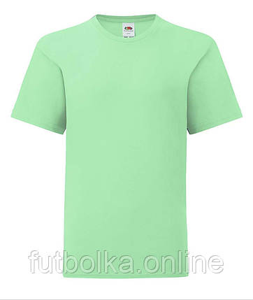 Нео М'ятна дитяча футболка для дівчинки літня Girls Iconic T Fruit of the loom, фото 1