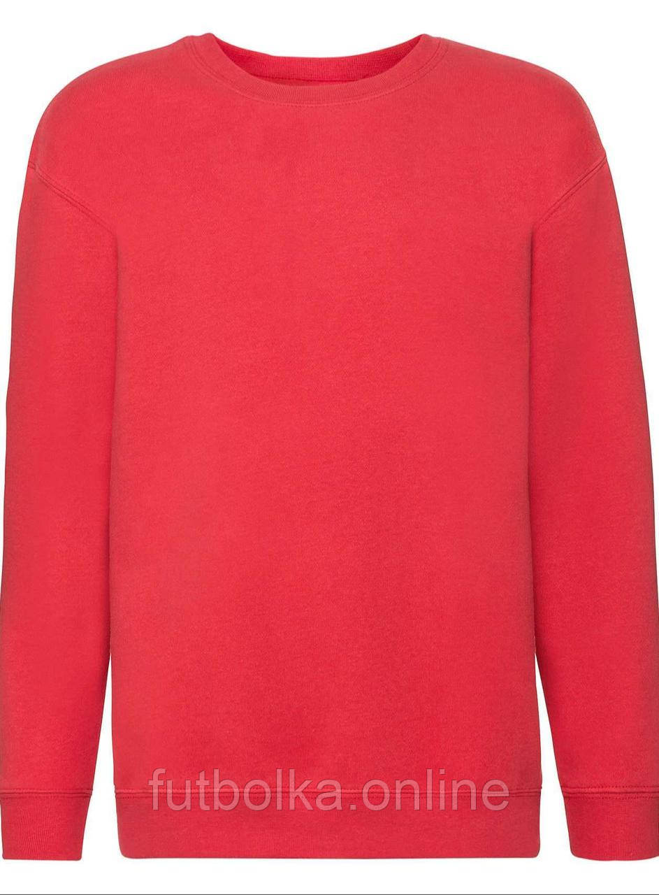 Червоний светр дитячий теплий Premium set-in sweat kids Fruit of the loom