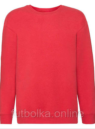 Червоний светр дитячий теплий Premium set-in sweat kids Fruit of the loom, фото 1