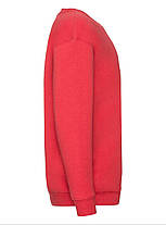 Червоний светр дитячий теплий Premium set-in sweat kids Fruit of the loom, фото 2