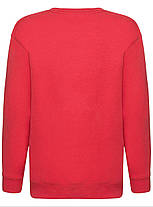 Червоний светр дитячий теплий Premium set-in sweat kids Fruit of the loom, фото 3