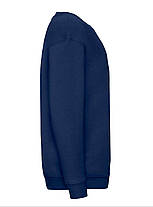 Темно-Синій светр дитячий теплий Premium set-in sweat kids Fruit of the loom, фото 2