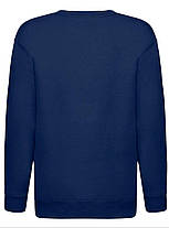 Темно-Синій светр дитячий теплий Premium set-in sweat kids Fruit of the loom, фото 3