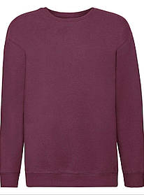 Бордовий светр дитячий теплий Premium set-in sweat kids Fruit of the loom