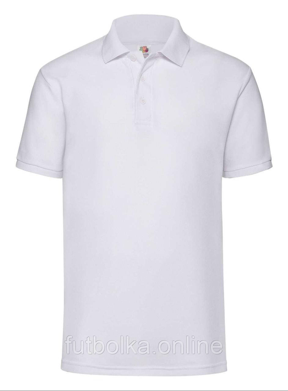 Біле поло чоловіче класичне 65/35 Polo Fruit of the loom
