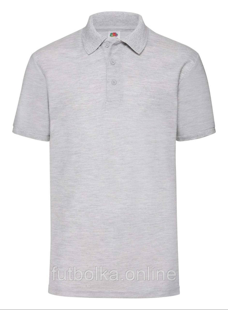 Сіро-Лілове поло чоловіче класичне 65/35 Polo Fruit of the loom