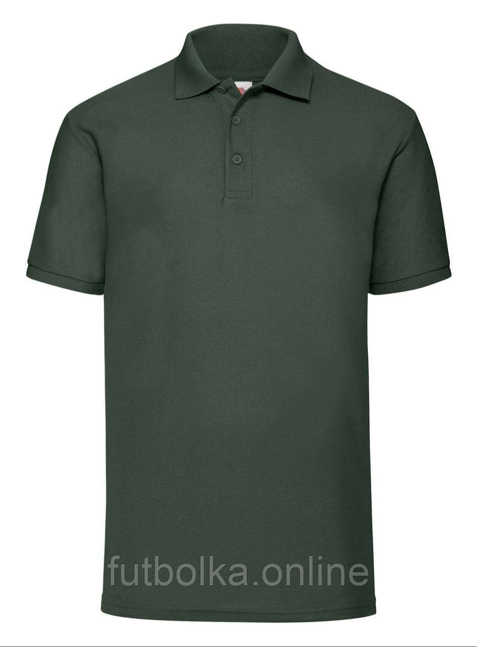 Темно-Зелене поло чоловіче класичне 65/35 Polo Fruit of the loom