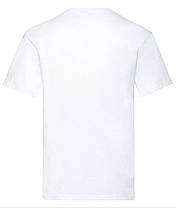 Біла чоловіча футболка літня з V-подібним вирізом Original V-neck Fruit of the loom, фото 4