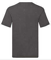 Графітова чоловіча футболка літня з V-подібним вирізом Original V-neck Fruit of the loom, фото 4