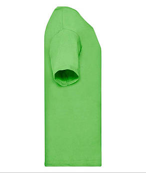 Лаймова чоловіча футболка літня з V-подібним вирізом Original V-neck Fruit of the loom, фото 3