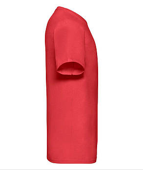 Червона чоловіча футболка базова з V-подібним вирізом Valueweight v-neck Fruit of the loom, фото 3