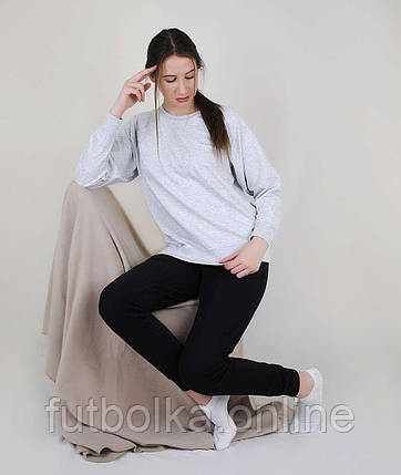 Сіро-Ліловий жіночий спортивний костюм для тренувань Lightweight raglan sweat lady-fit Fruit of the loom, фото 1
