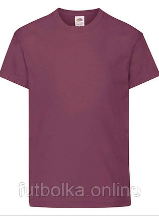 Бордова дитяча футболка модна Original kids T Fruit of the loom, фото 1